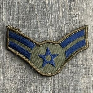 💞 Vintage USAF Air Force Large A1C E-3 BDU Military Rank Patch
